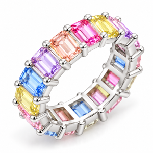 Rainbow Prism Eternity Ring