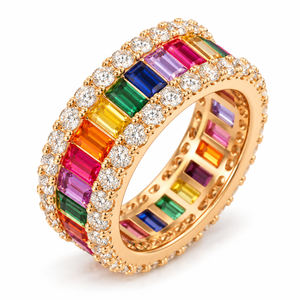 Golden Rainbow Luxe Eternity Ring