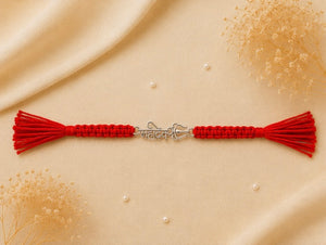 925 Sterling Silver Mahakaal Divine Rakhi with Trishul & Sacred Red Thread | Premium Mahadev Rakhi for Brother | Raksha Bandhan | Mohè Jewels