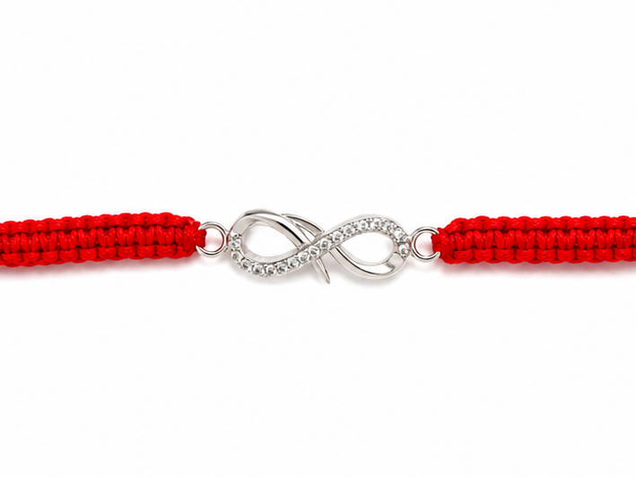 925 Sterling Silver Eternal Infinity Bond Rakhi with Sacred Red Thread | Premium Infinity Rakhi for Brother | Raksha Bandhan | Mohè Jewels