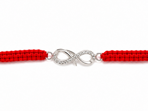925 Sterling Silver Eternal Infinity Bond Rakhi with Sacred Red Thread | Premium Infinity Rakhi for Brother | Raksha Bandhan | Mohè Jewels