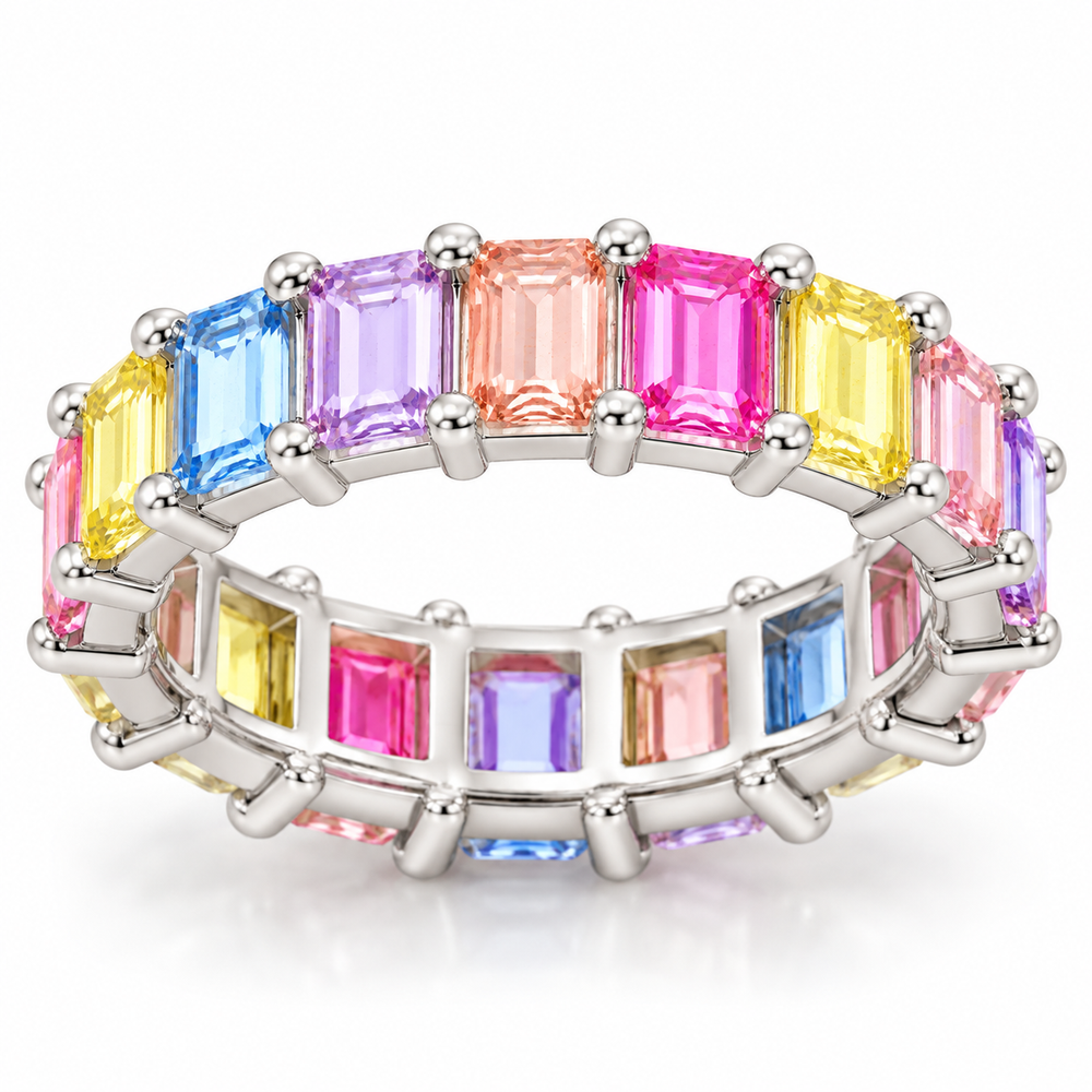 Rainbow Prism Eternity Ring
