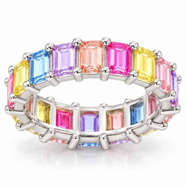 Rainbow Prism Eternity Ring
