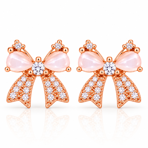 Bellavie Rosé Ribbon Studs