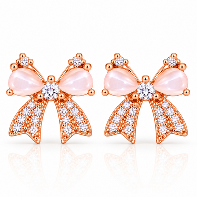 Bellavie Rosé Ribbon Studs