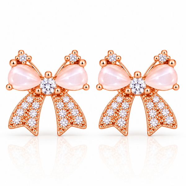 Bellavie Rosé Ribbon Studs