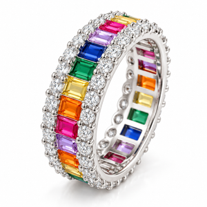 Rainbow Luxe Eternity Ring