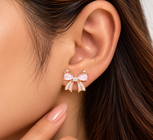 Bellavie Rosé Ribbon Studs
