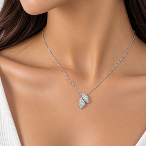 Silver Leaf Elegance Necklace