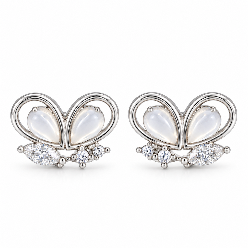 Celestia Butterfly Crystal Studs