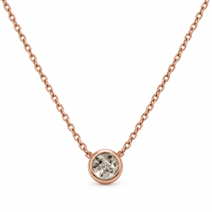Rose Gold Crystal Halo Necklace