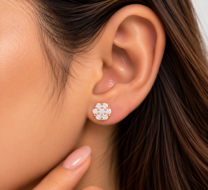 Rosé Petal Gleam Studs