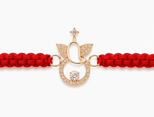 925 Sterling Silver Shubh Pomegranate Blessing Rakhi with Sacred Red Thread | Premium Raksha Bandhan Rakhi for Brother | Mohè Jewels