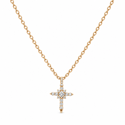Golden Cross Radiance Necklace