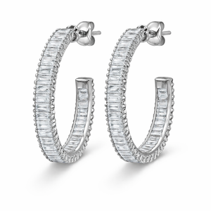 Celestial Ice Baguette Hoop