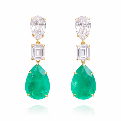 Emerald Empress Teardrop Drop