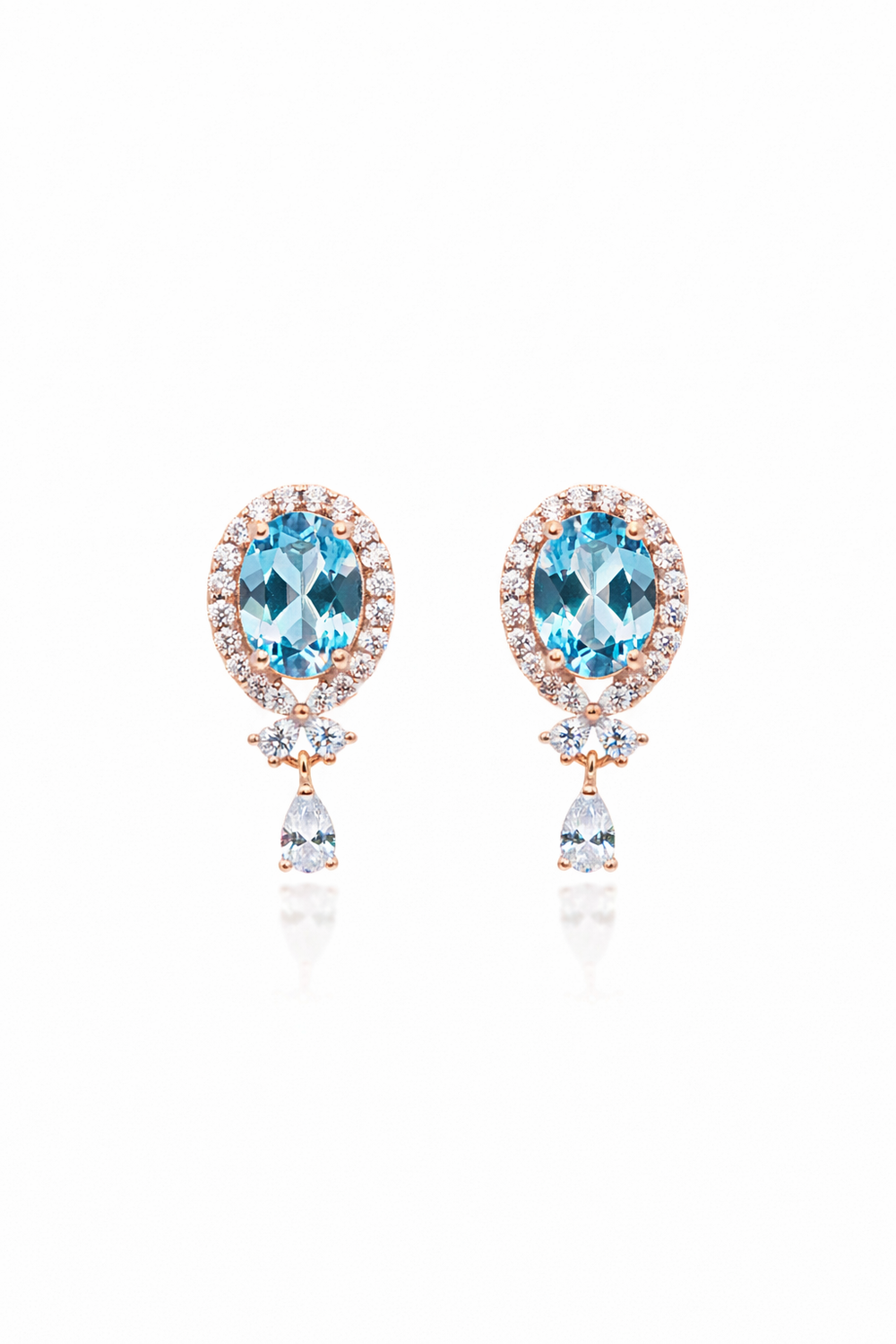 Azure Halo Teardrop Dangle