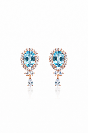 Azure Halo Teardrop Dangle