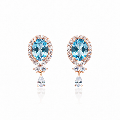 Azure Halo Teardrop Dangle
