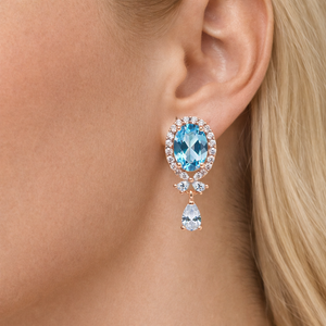 Azure Halo Teardrop Dangle
